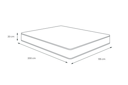 Matelas 135x200 cm Mémoire de forme - Actimemo Soft