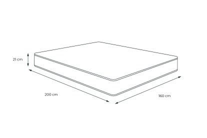 Matelas 160x200 cm Mémoire de forme - Supérieur