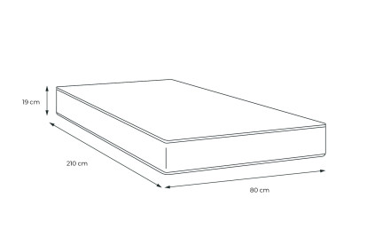 Matelas 80x210 cm Mousse Haute Densité - Soft