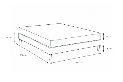 Ensemble Matelas Sommier 160x210 cm - Sommier Blanc (en kit) - Soft