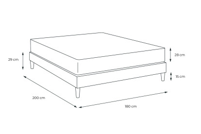 Pack lit complet 180x200 cm - Matelas + Sommier Blanc (en kit) + 2 oreillers + Couette - Vitalspring Recover