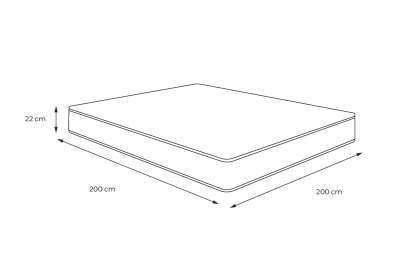 Matelas 200x200 cm Latex et mémoire de forme - Actilatex Dream