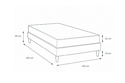 Ensemble Matelas Sommier 120x210 cm - Sommier Blanc (en kit) - Actiflex Form