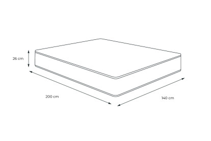 Matelas 140x200 cm Ressorts ensachés et Mémoire de forme - Actiflex Zen