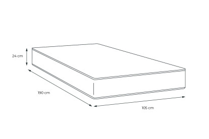 Matelas 105x190 cm Mémoire de forme - Active