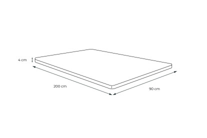 Surmatelas à mémoire de forme 90x200 cm - 5 zones de confort