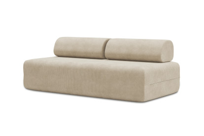 Canapé 3 places non convertible et modulable - Velours côtelé Beige