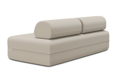 Canapé 3 places non convertible et modulable - Tissu lisse Beige