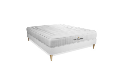 Ensemble Matelas Sommier 160x210 cm - Sommier Blanc (en kit) - Lancaster