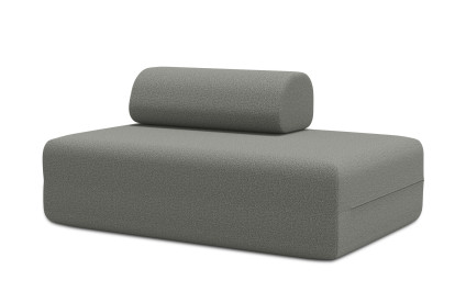 Canapé 2 places non convertible et modulable - Tissu lisse Gris