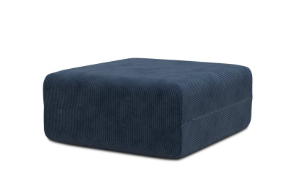 Pouf non convertible et modulable - Velours côtelé Bleu