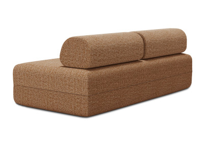 Canapé 3 places non convertible et modulable - Tissu tweed Marron