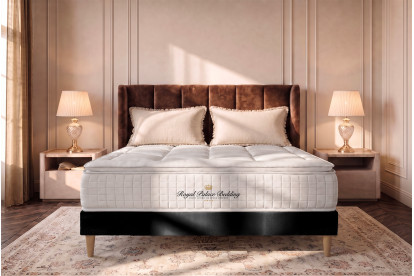 Ensemble Matelas Sommier 180x200 cm - Sommier Noir (en kit) - George V