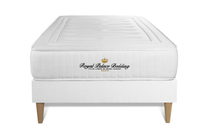 Ensemble Matelas Sommier 90x190 cm - Sommier Noir (en kit) - Lancaster