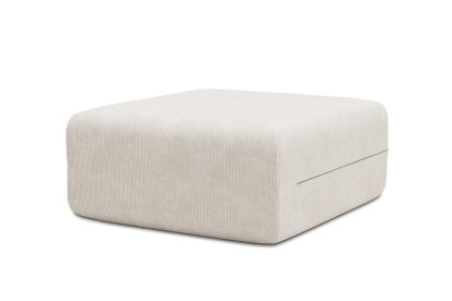 Pouf non convertible et modulable - Velours côtelé Blanc