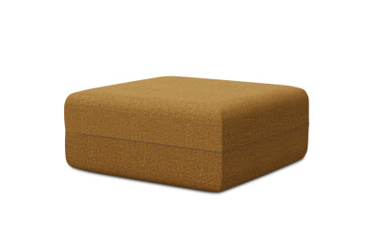 Pouf non convertible et modulable - Tissu tweed Jaune
