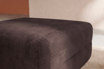 Pouf non convertible et modulable - Velours côtelé Marron