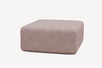 Pouf non convertible et modulable - Velours côtelé Rose pâle