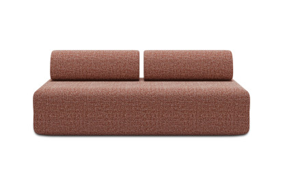Canapé 3 places non convertible et modulable - Tissu tweed Rouge