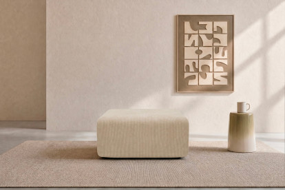 Pouf non convertible et modulable - Velours côtelé Beige