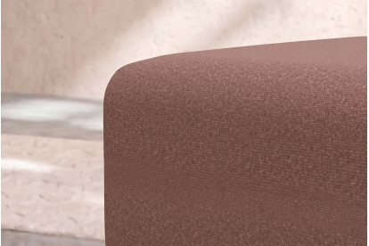 Canapé 2 places non convertible et modulable - Tissu lisse Terracotta
