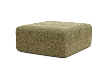 Pouf non convertible et modulable - Tissu tweed Vert