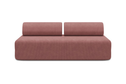 Canapé 3 places non convertible et modulable - Velours côtelé Rose