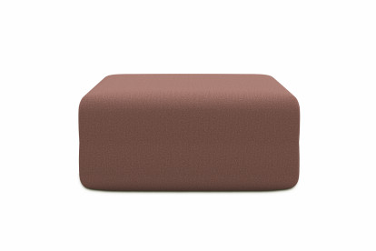 Pouf non convertible et modulable - Tissu lisse Terracotta