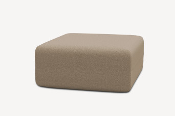 Pouf non convertible et modulable - Tissu lisse Marron