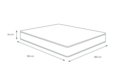 Matelas 180x190 cm Ressorts ensachés et Mémoire de forme - Actiflex Relax