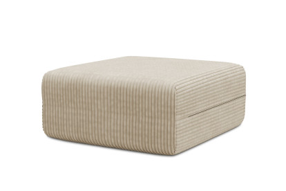 Pouf non convertible et modulable - Velours côtelé XL Beige