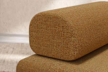 Canapé 3 places non convertible et modulable - Tissu tweed Jaune