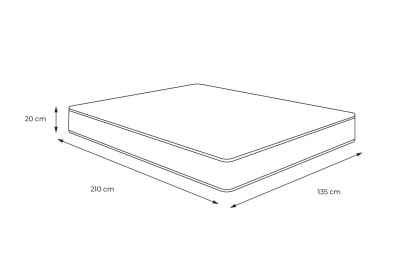 Matelas 135x210 cm Mémoire de forme - Nottingham