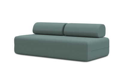 Canapé 3 places non convertible et modulable - Tissu lisse Vert