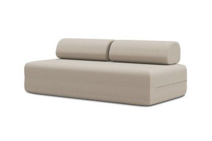 Canapé 3 places non convertible et modulable - Tissu lisse Beige