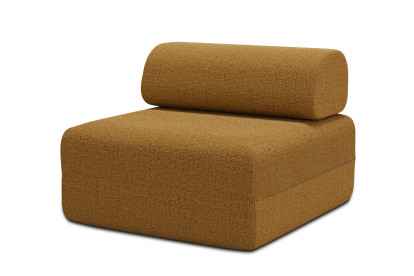 Fauteuil non convertible et modulable - Tissu tweed Jaune