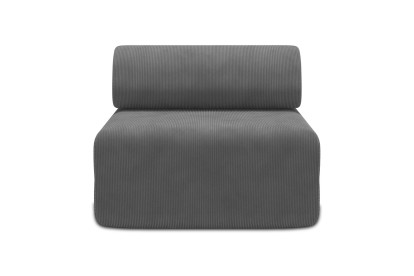 Fauteuil non convertible et modulable - Velours côtelé Gris