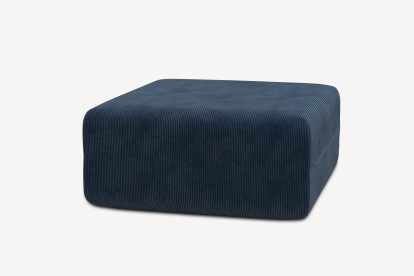Pouf non convertible et modulable - Velours côtelé Bleu