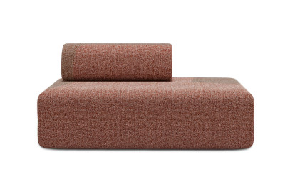 Canapé 2 places non convertible et modulable - Tissu tweed Rouge