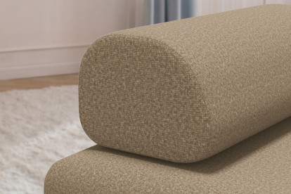 Canapé 3 places non convertible et modulable - Tissu lisse Marron