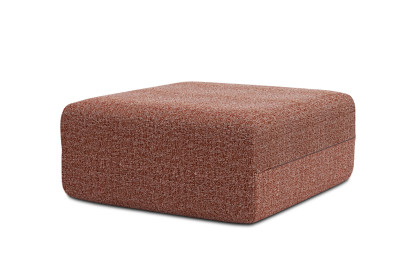 Pouf non convertible et modulable - Tissu tweed Rouge