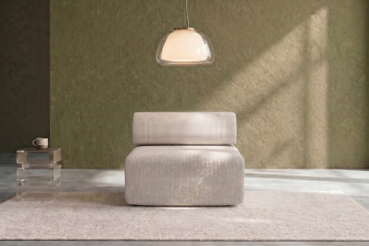 Fauteuil non convertible et modulable - Velours côtelé Blanc