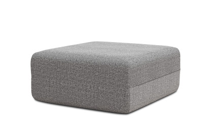 Pouf non convertible et modulable - Tissu tweed Gris