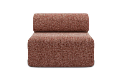 Fauteuil non convertible et modulable - Tissu tweed Rouge