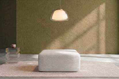 Pouf non convertible et modulable - Velours côtelé Blanc