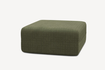 Pouf non convertible et modulable - Velours côtelé XL Vert