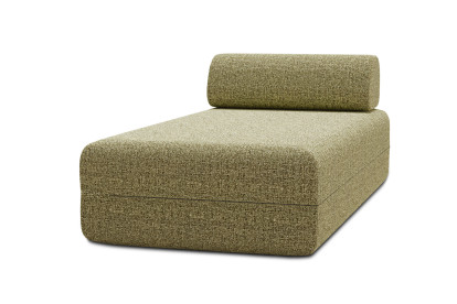 Méridienne non convertible et modulable - Tissu tweed Vert