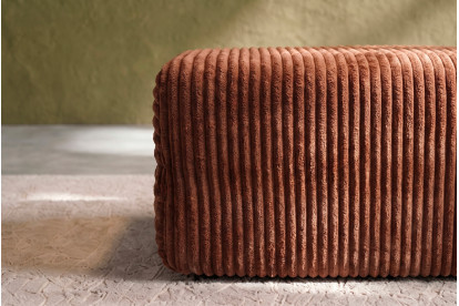 Pouf non convertible et modulable - Velours côtelé XL Terracotta