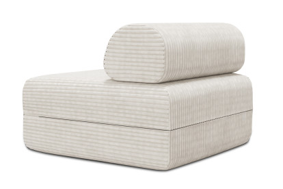 Fauteuil non convertible et modulable - Velours côtelé XL Blanc