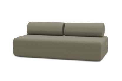 Canapé 3 places non convertible et modulable - Tissu lisse Taupe
